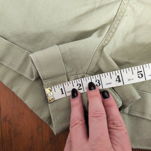 ASOS High Waisted Paperbag Light Green Shorts - Picture 13 of 15